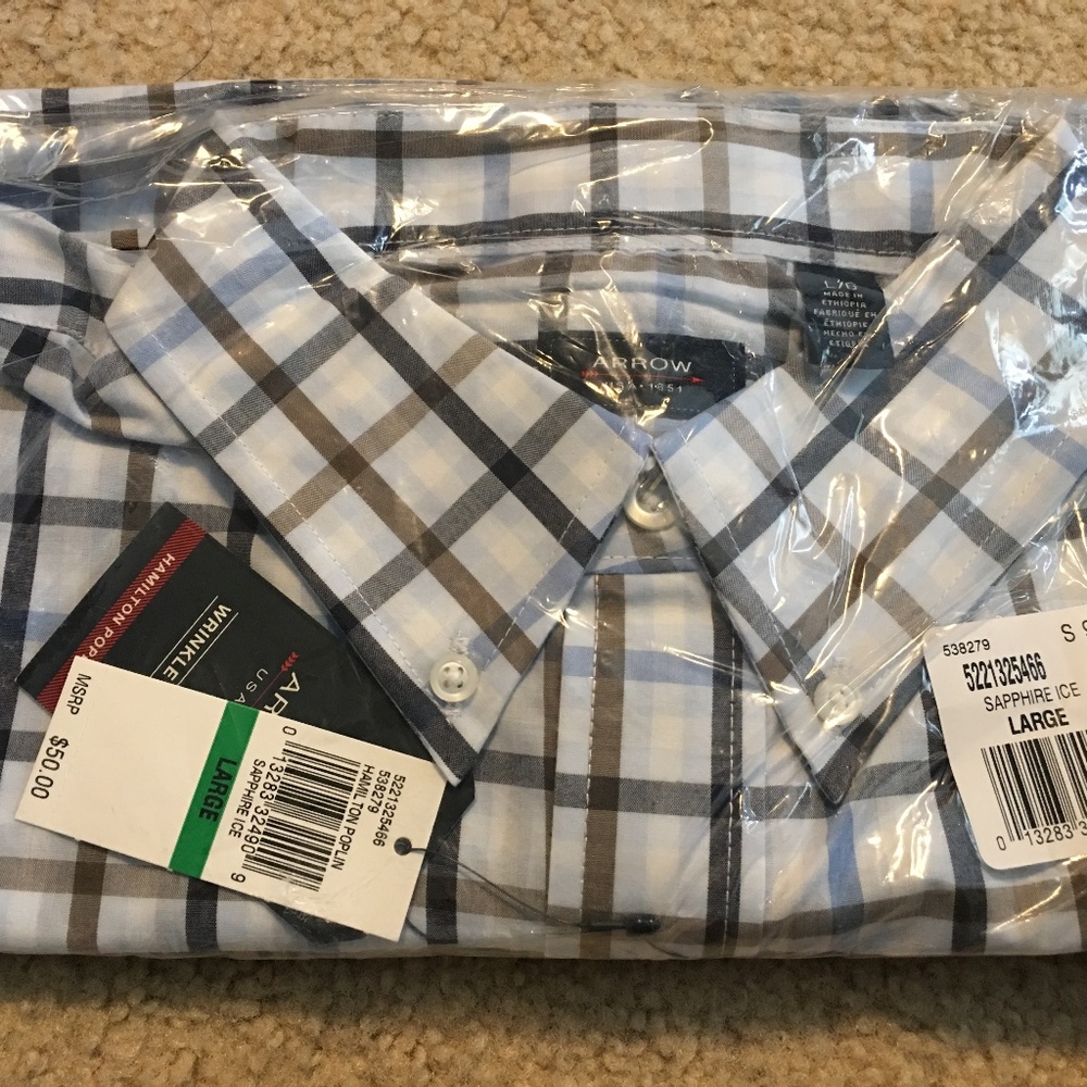 Arrow Men's Hamilton Poplin Plaid